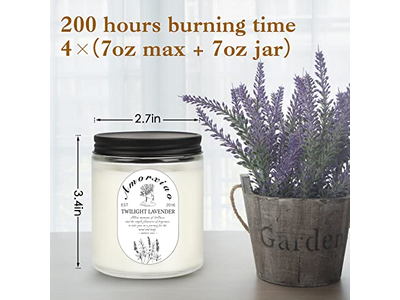 4 Pack Candles for Home Scented Lavender Candle