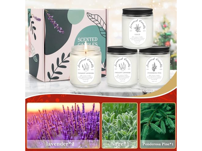 4 Pack Candles for Home Scented Lavender Candle