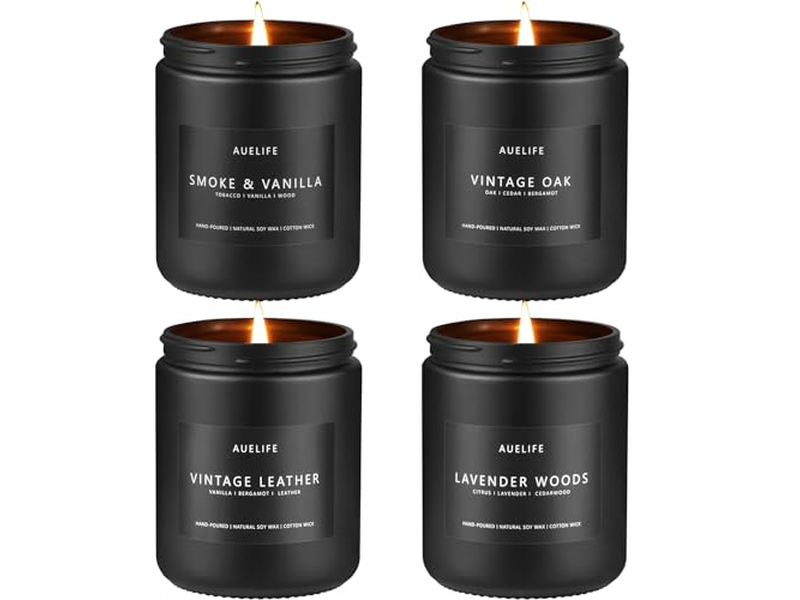 4 Pack Men Candle Gifts Soy Candles Scents of Lavender