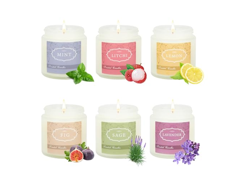 6 Pack Candles for Home Scented Jar Candles