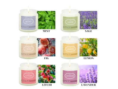 6 Pack Candles for Home Scented Jar Candles