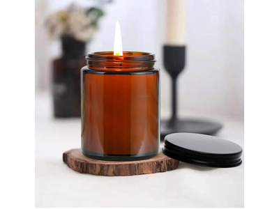 8OZ Amber Candle Jars Set of 30