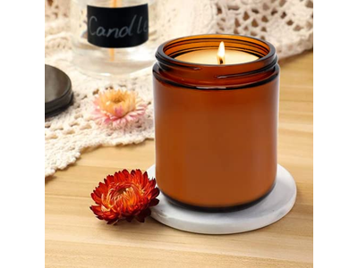 8OZ Amber Candle Jars Set of 30