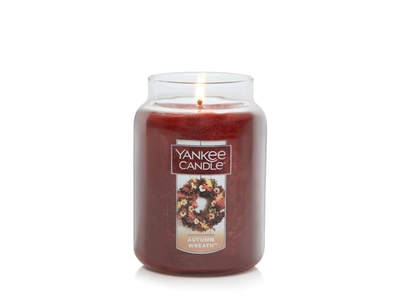 Autumn Wreath Scented Classic Large Jar Candle