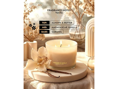 Luxury Vanilla Soy Candles Large 3 Wick Jar Candle