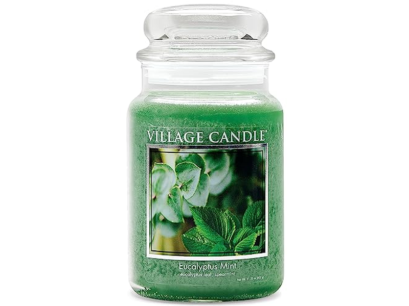 Mint Large Glass Apothecary Jar Scented Candle