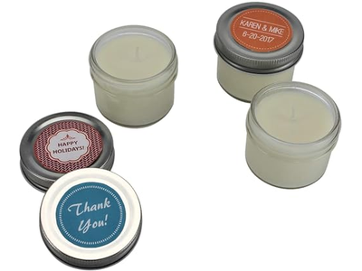 Set of 24 Bulk Wholesale Mini Mason Jar Candles