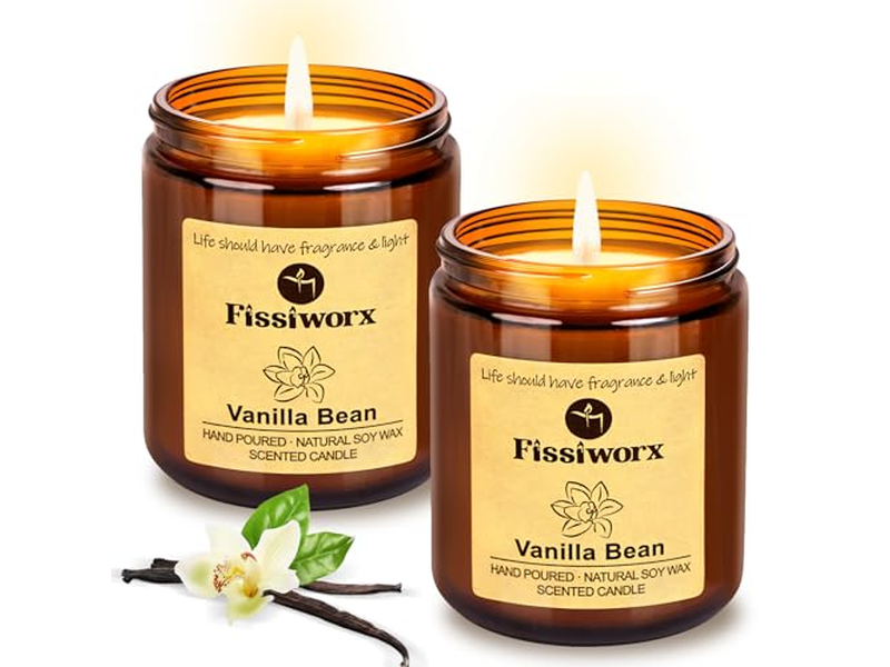 Vanilla Scented Candle Set 2 Pack