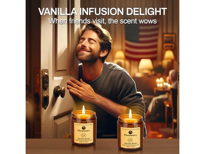 Vanilla Scented Candle Set 2 Pack