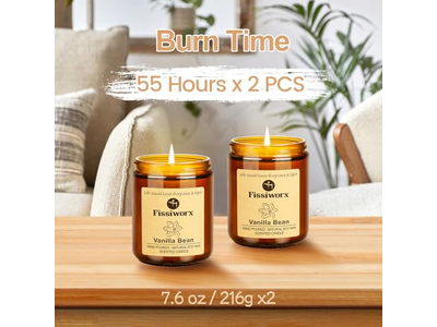 Vanilla Scented Candle Set 2 Pack