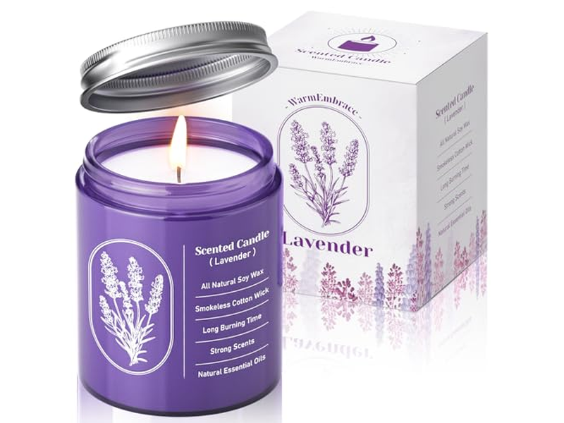 WarmEmbrace Lavender Candles for Home Scented