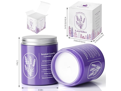 WarmEmbrace Lavender Candles for Home Scented