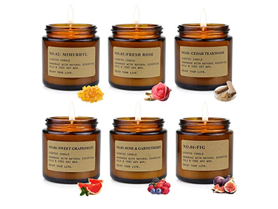 6 Pack Candles for Home Scented Aromatherapy Candle Gift Set