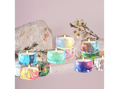 Scented Candles Gifts Set 24 Pack Soy Wax Travel Tin Jar Candles