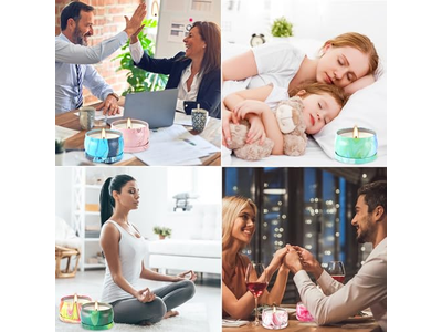 Scented Candles Gifts Set 24 Pack Soy Wax Travel Tin Jar Candles