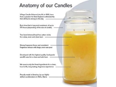 Village Candle Warm Apple Pie Large Glass Apothecary Jar Scented Candle